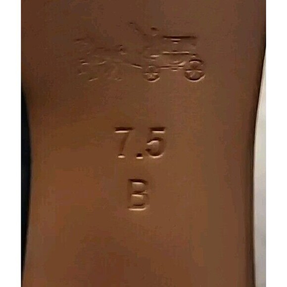 Coach Madison Heel Bead-Trim Leather Pump Black Size 7.5 B‎ - Picture 10 of 11